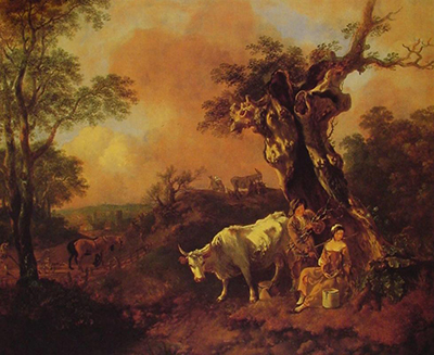 Landscape with a Woodcutter and Milkmaid Thomas Gainsborough